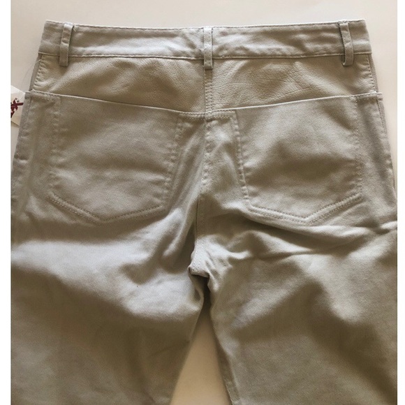 Alexander Wang Cotton & Leather Jeans Bone NWT 25 - Picture 5 of 5